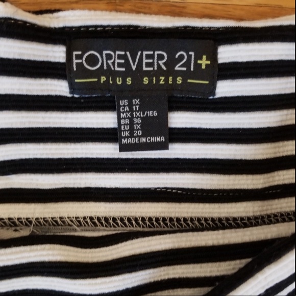 Forever 21 Plus Origami Hem Striped skirt - Picture 6 of 8